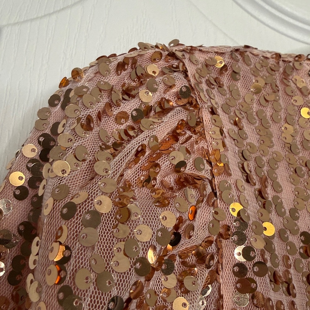 Vine & Love - pink sequined dress mini dress size small - Picture 5 of 10
